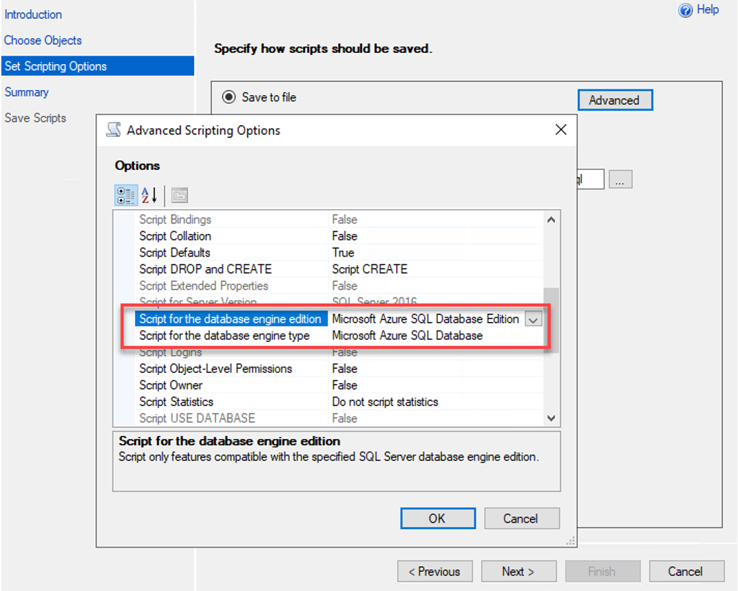ภาพแสดงรายการ TSQL Script ต่างๆ ให้เลือก