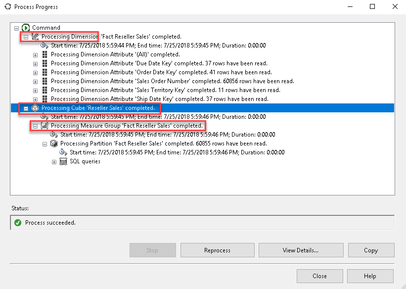 Process Cube และ Deploy ไปยัง Microsoft SQL Server Analysis Service