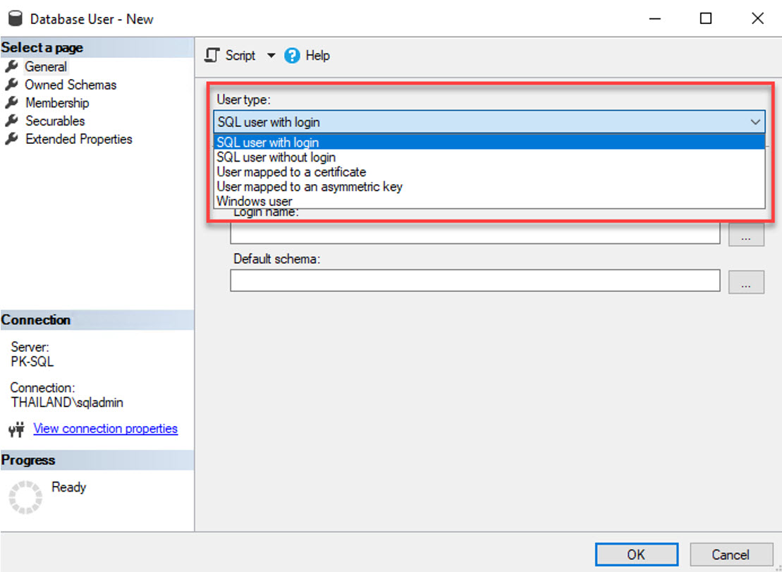 แสดงการสร้าง New USER