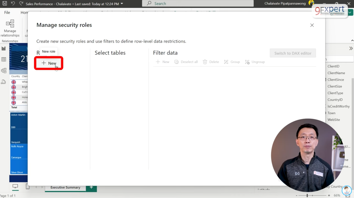 กด New เพื่อสร้าง Role