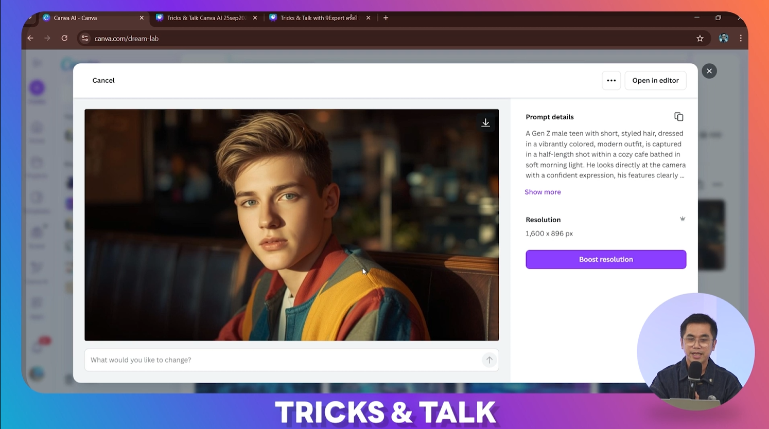 รูปภาพที่ได้จากการใช้ Create an image