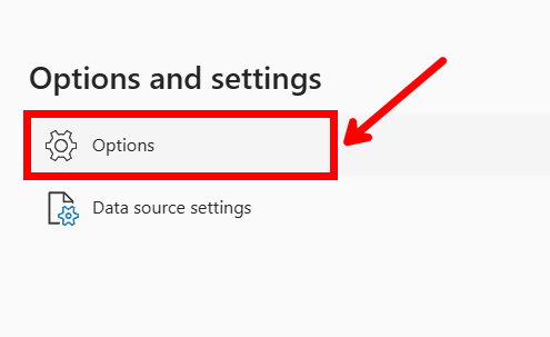 เลือก Options