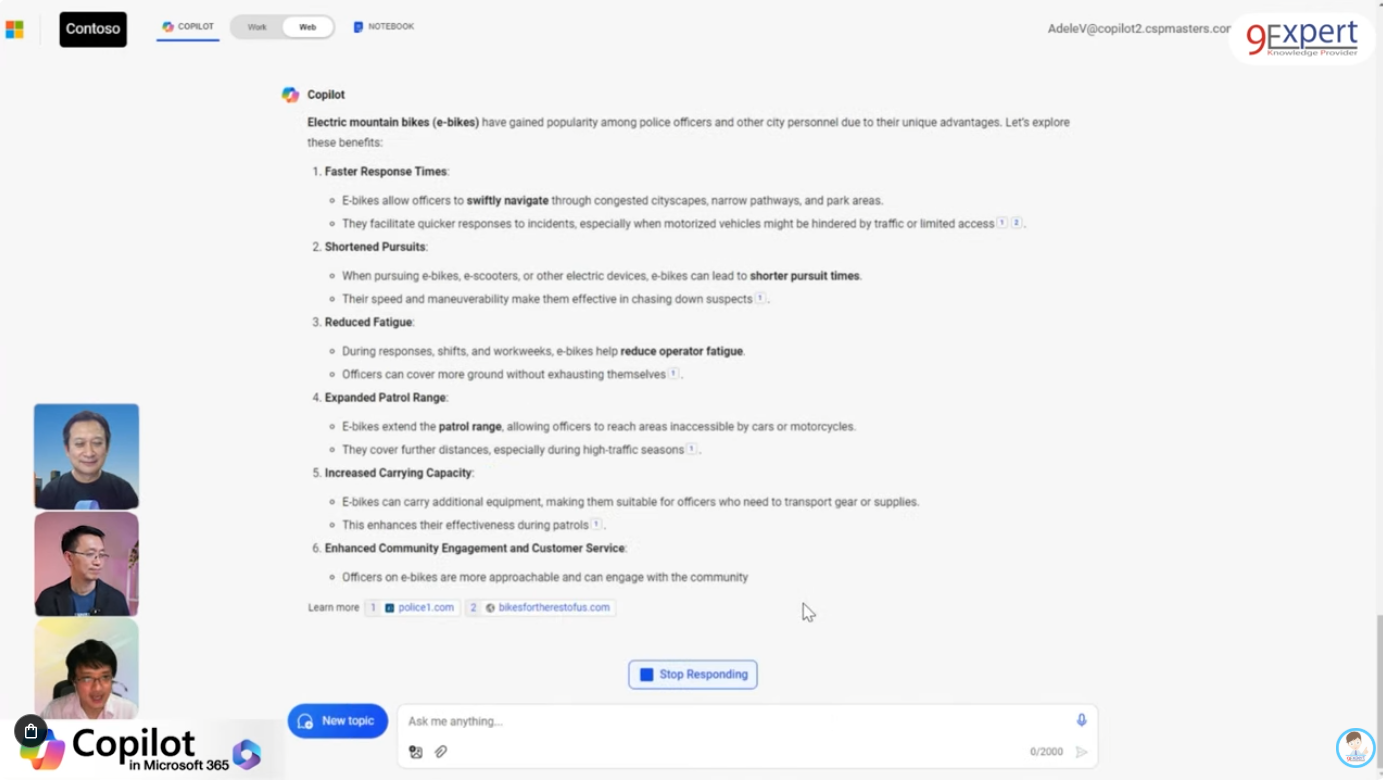 Copilot สามารถช่วยดึงข้อมูลจากเอกสารที่มีอยู่ และช่วยประเมินราคาให้เหมาะสม