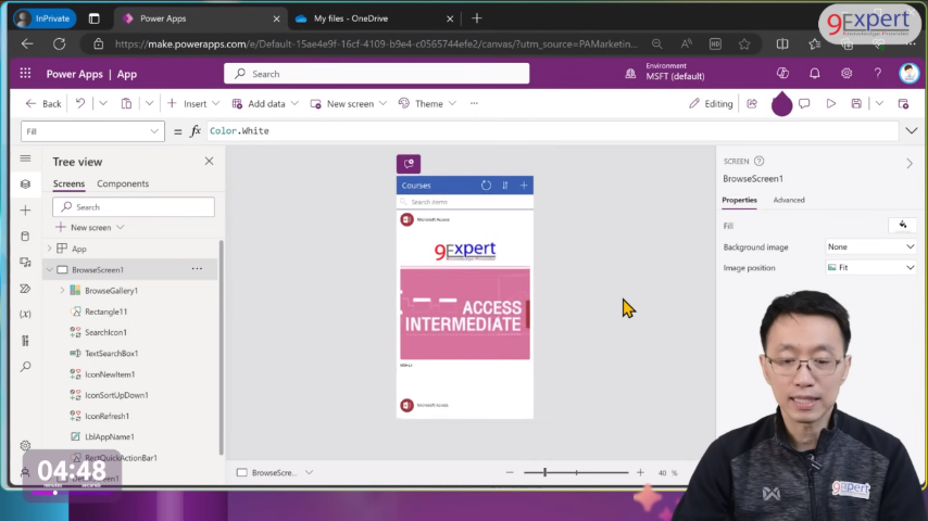Power Apps จะสร้างหน้าตาของ Application ให้เราเรียบร้อย