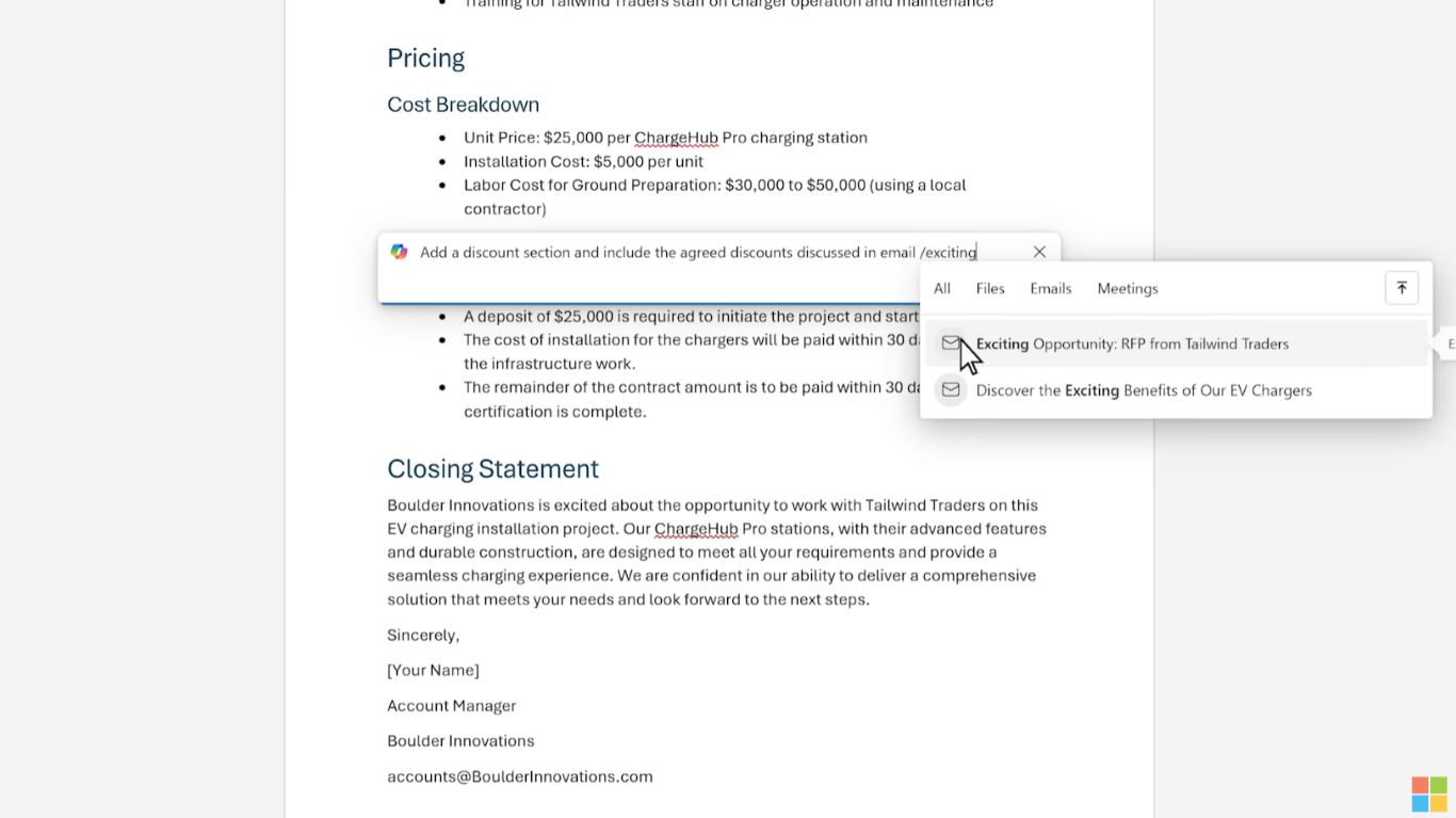 การเพิ่ม Email หรือไฟล์ต่าง ๆ ให้ Copilot generate หัวข้อได้
