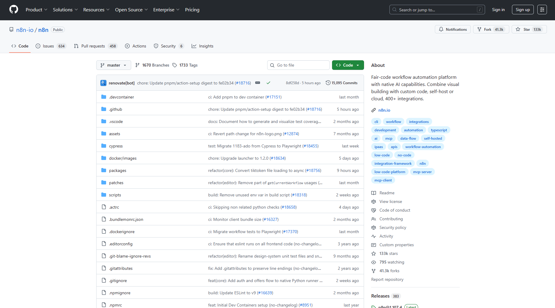 GitHub ของ n8n 