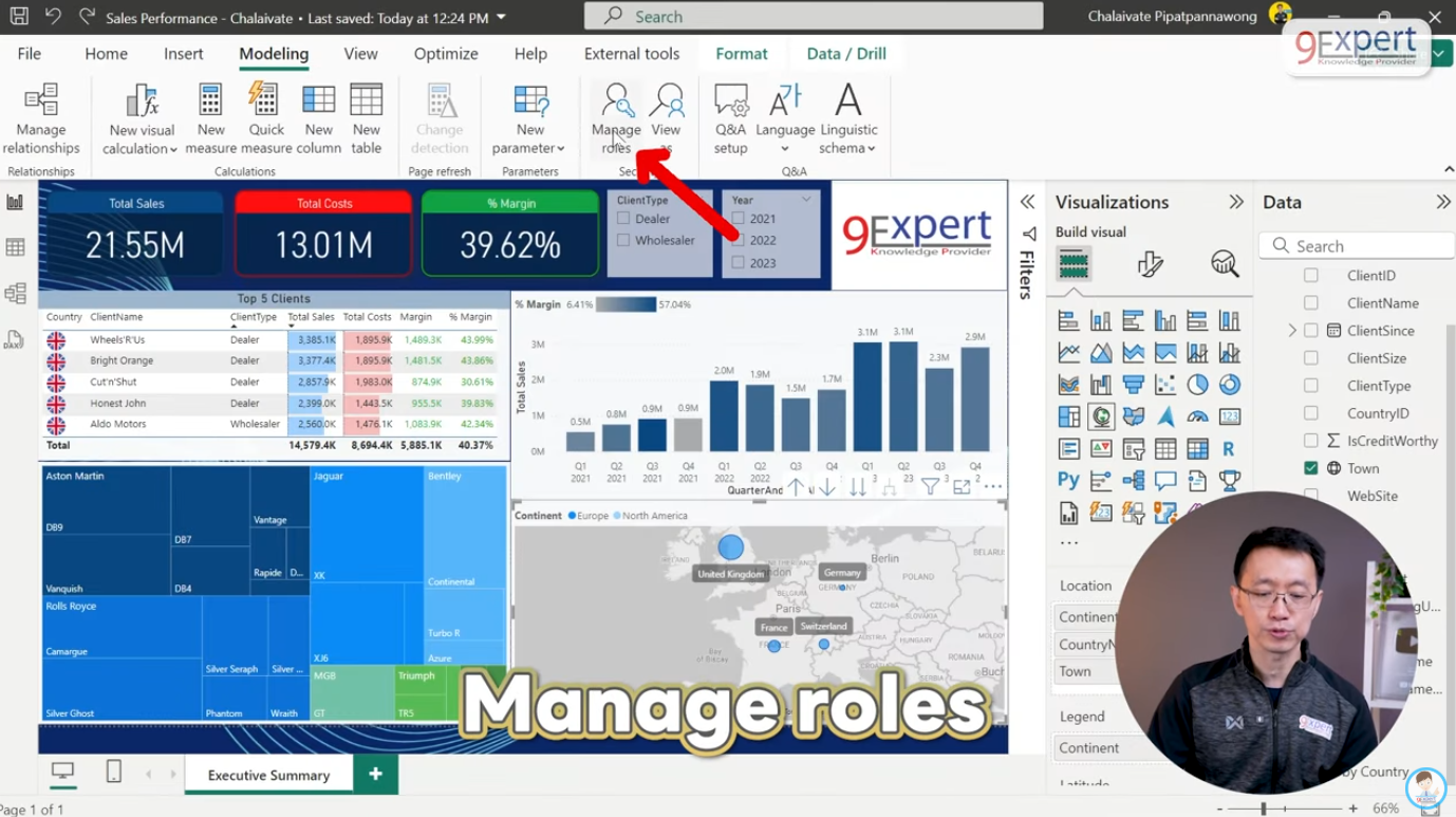 การเพิ่ม Role ใน RLS