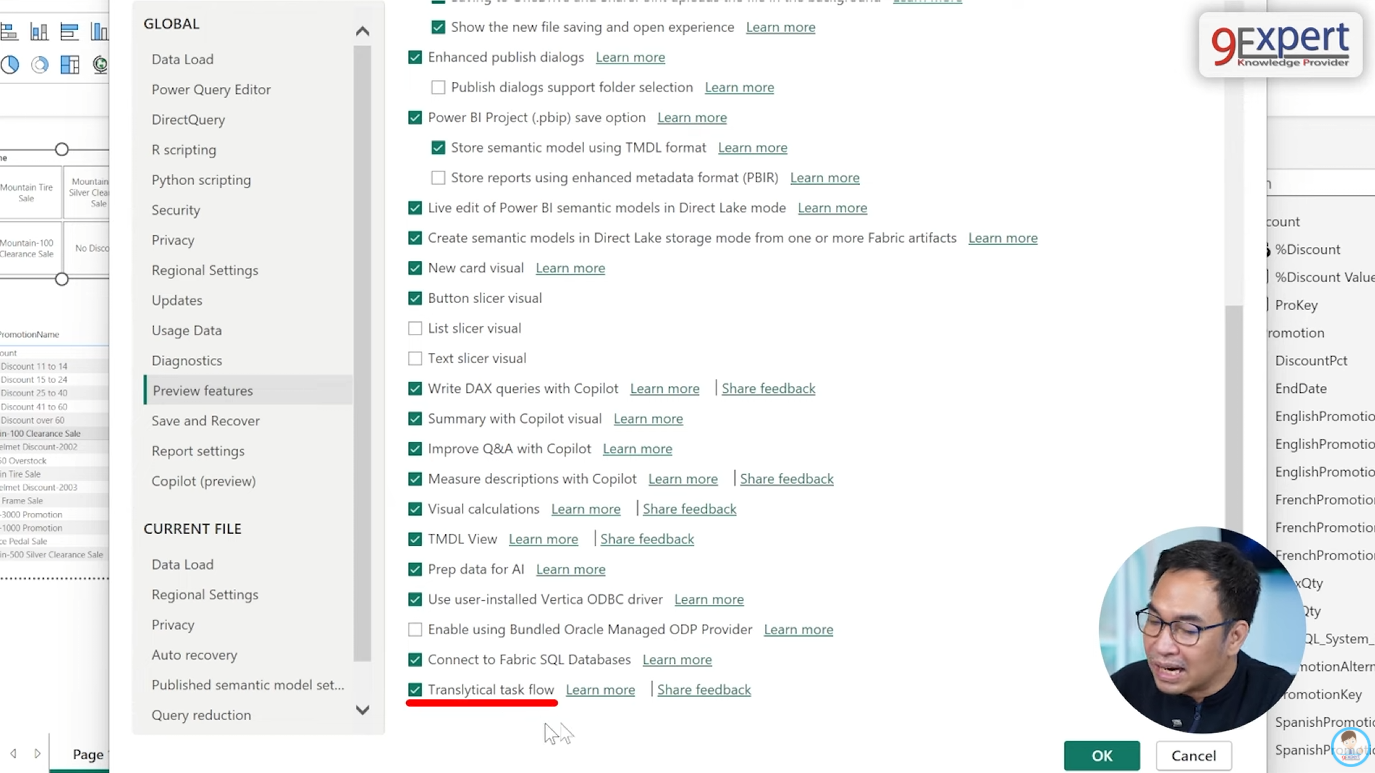 การเปิดใช้งาน Translytical task flow