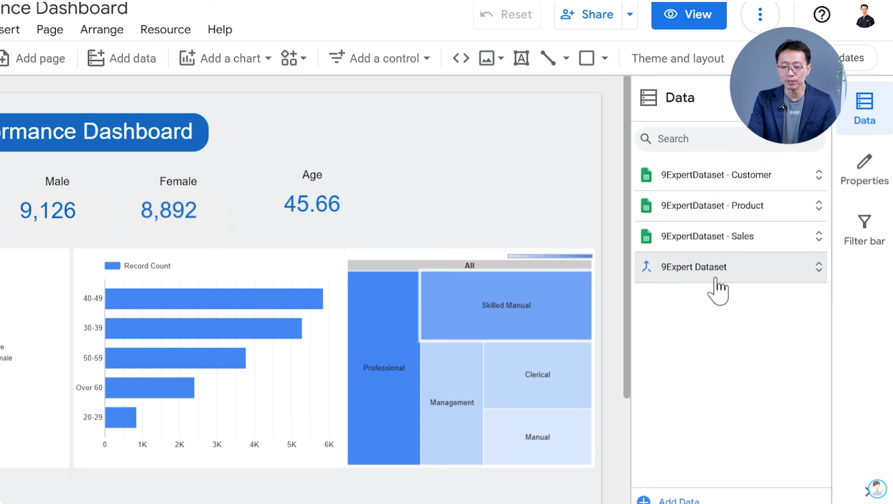 ข้อมูลที่ถูก Blends data ออกมาเรียบร้อยแล้ว