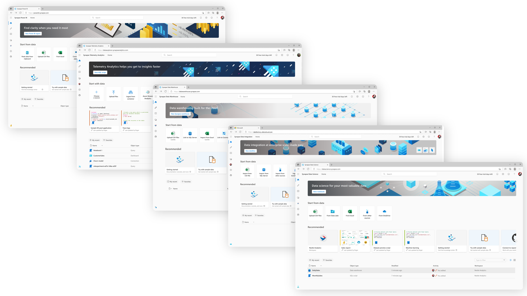 Microsoft Fabric Persona แต่ละประเภททั้ง Data Science, Data Engineering, Data Analytics