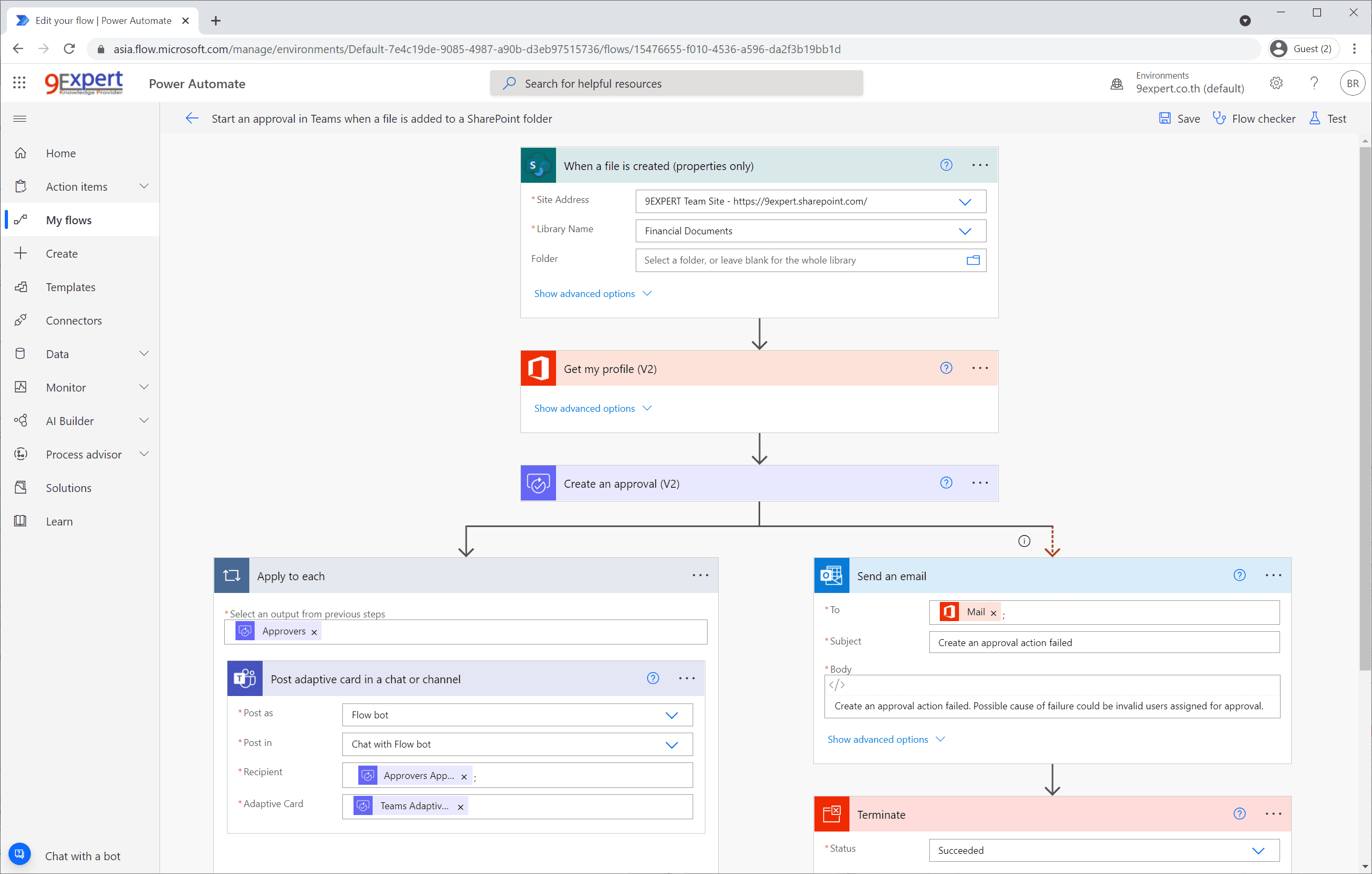 Power Automate Cloud Flow ด้วย Microsoft Power Automate