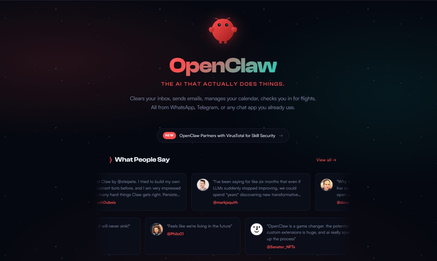 เว็บไซต์ของ OpenClaw