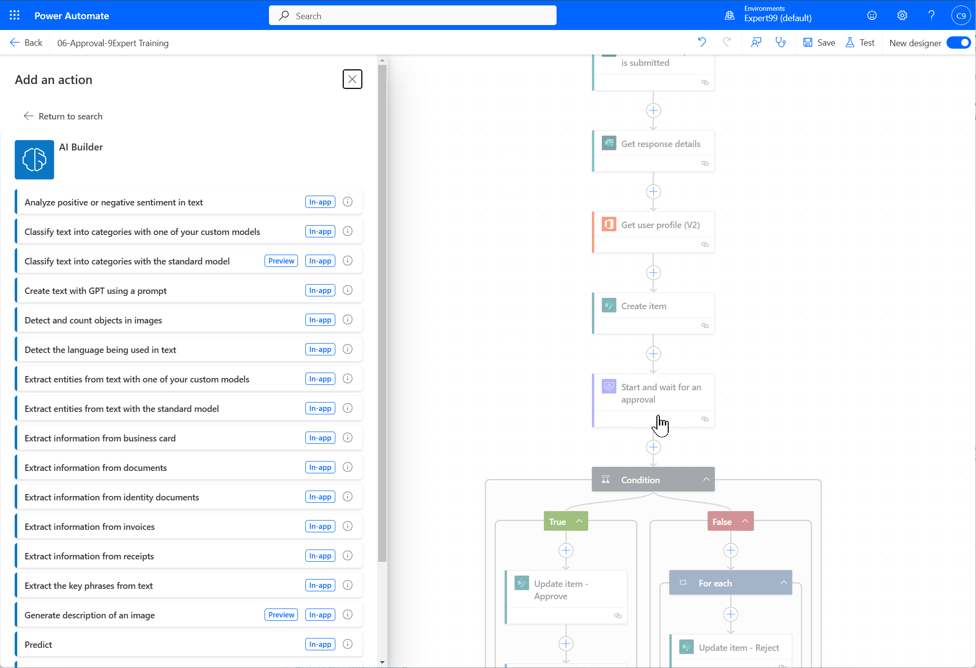 Power Automate เครื่องมือพัฒนา Workflow มี AI Builder ให้กำหนดคำสั่งด้าน AI ทั้ง AI Models และ Prompts