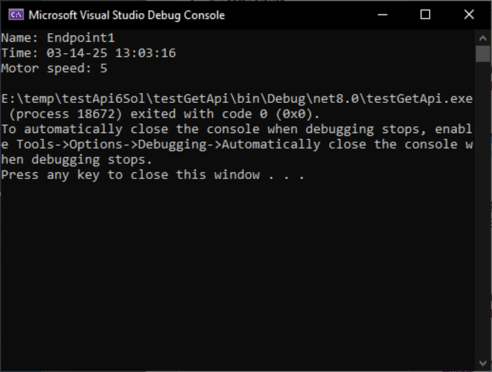 รันโปรแกรมแล้วจะเห็นคอนโซลแบบนี้