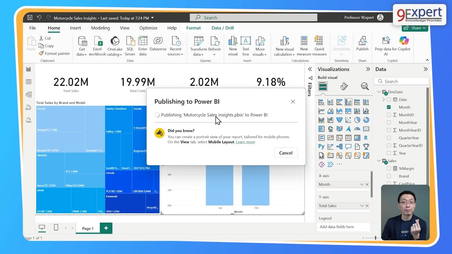 การ Publish Report ขึ้น Power BI Service