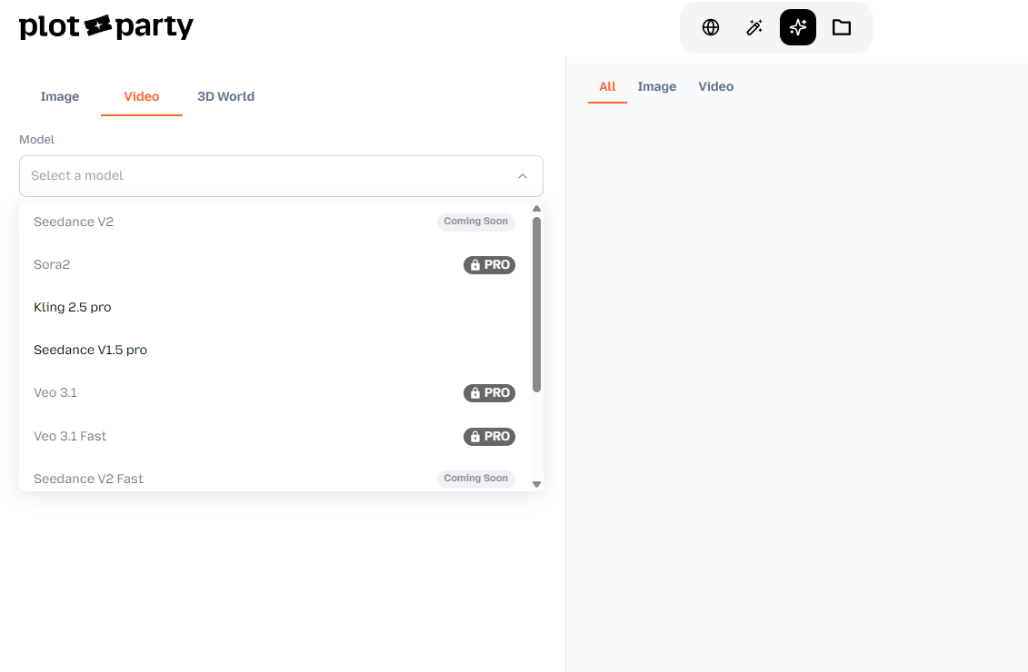 Seedance 2.0 กำลังจะกลายเป็น Model หลักให้เลือกใช้ Plot Party