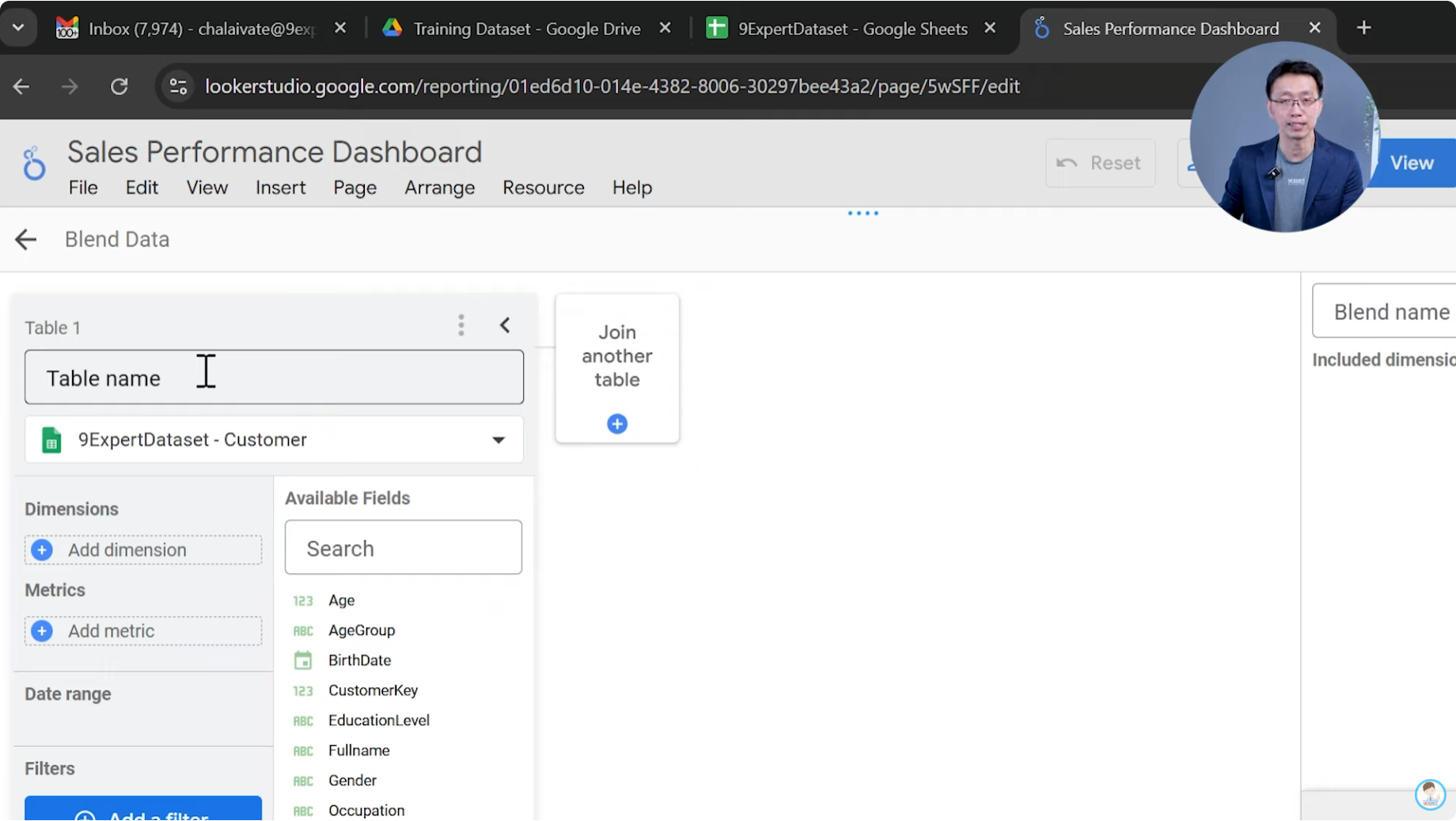 ตั้งชื่อตารางให้เรียบร้อย