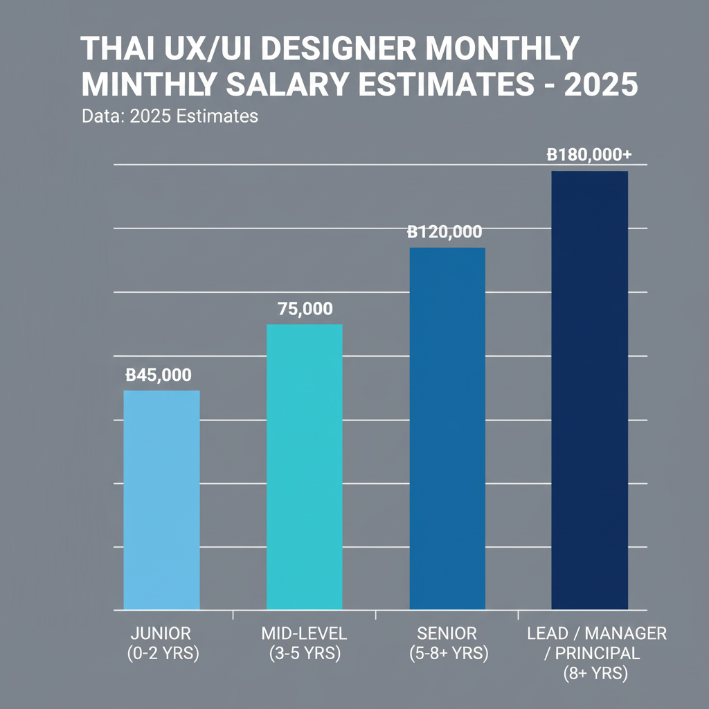 เงินเดือนเฉลี่ยแรงงานสาย UX/UI Designer ของไทยปี 2025