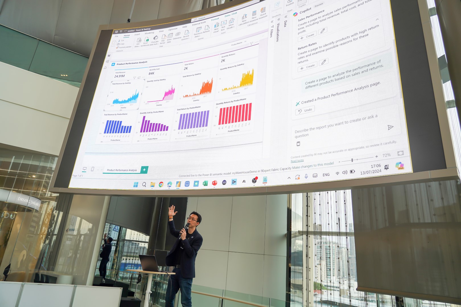 Visualization ของ Power BI โดยการใช้ Power BI Copilot สร้าง