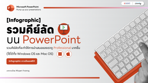 [Infographic] รวมคีย์ลัดบน PowerPoint ให้นำเสนอได้สะดวก ไม่มีสะดุด 